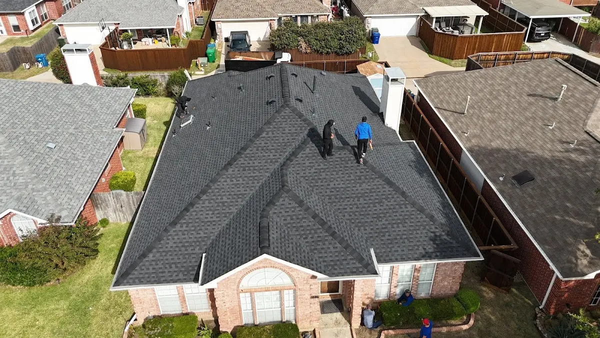Slate & Tile Roof Repair work in progress on a Yuba City property